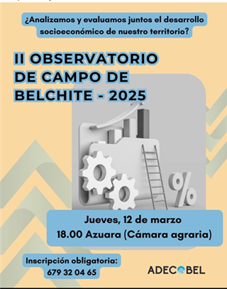 ADECOBEL convoca el 12 de marzo el II Observatorio del Campo de Belchite en Azuara