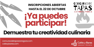 Abierto el plazo de inscripción para el XXXI Concurso Oficial de Tapas de Zaragoza y Provincia