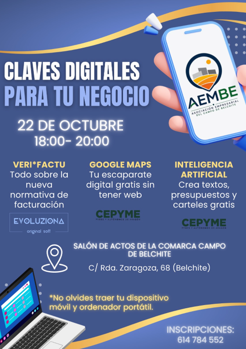 Cartel de la jornada Claves digitales para tu negocio