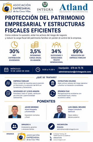 AECV  presenta la Jornada “Protección del patrimonio empresarial y estructuras fiscales eficientes”