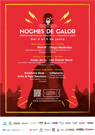 Noches de Calor llevará seis conciertos gratuitos a hoteles de Zaragoza y provincia