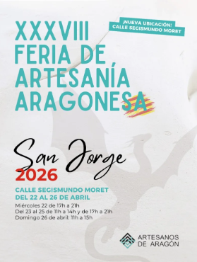 La artesanía aragonesa toma Zaragoza por San Jorge con nueva ubicación y cinco días de feria